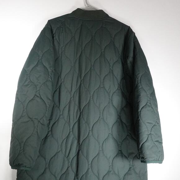 NWOT Quince Women’s XL Featherless Quilted Long Puffer Jacket Coat Verdant Green - Picture 4 of 9